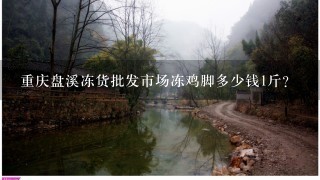 重庆盘溪冻货批发市场冻鸡脚多少钱1斤？