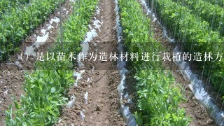 （）是以苗木作为造林材料进行栽植的造林方法，又称栽植造林、植树造林。