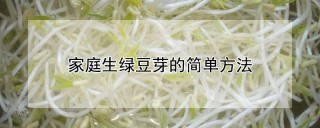 家庭生绿豆芽的简单方法,第1图