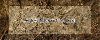 茯茶和黑茶有什么区别,第1图