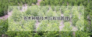 苍术种植技术与栽培管理,第1图