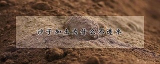 沙子加土为什么不透水,第1图